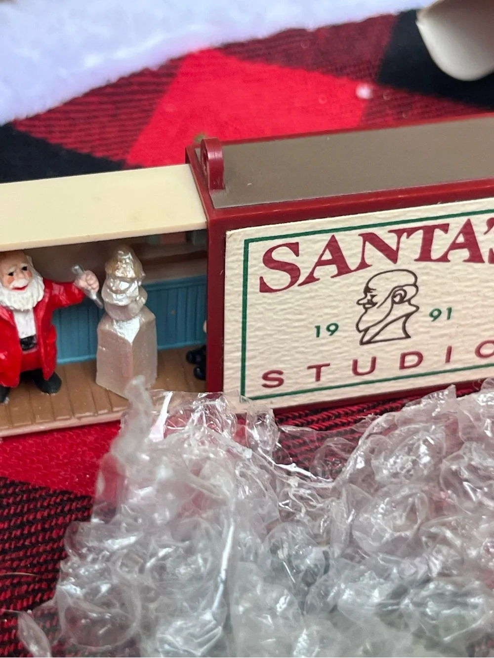 1991 Hallmark Keepsake Ornament titled Santa’s Studio from Matchbox Collection